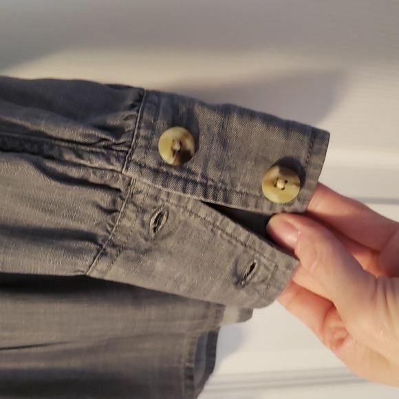 NWT Time and Tru Peplum Crinkle Ruffle Blouse, Size Small - Picture 4 of 8